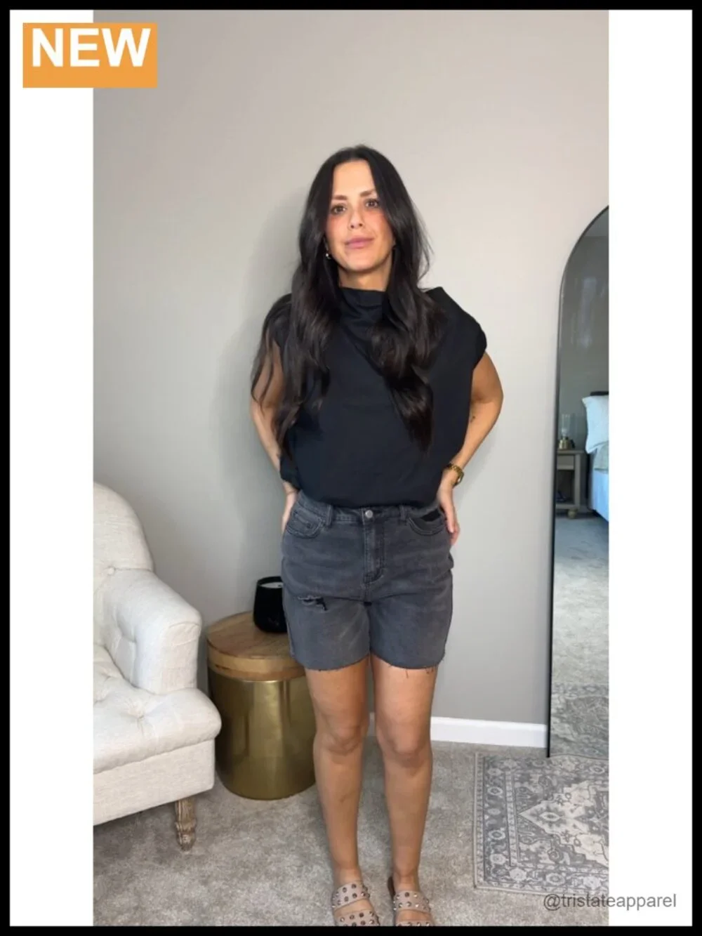 High Waisted Stretchy Ripped Frayed Hem Denim Shorts Casual Jorts
